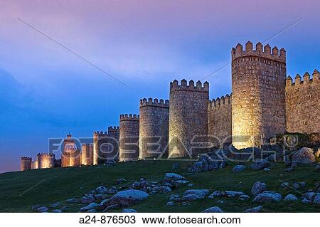 City walls, Avila. Castilla-Leon, Spain (April 2009) View Large Photo Image Stock Image - City walls, Avila. Castilla-Leon, Spain (April 2009). Fotosearch