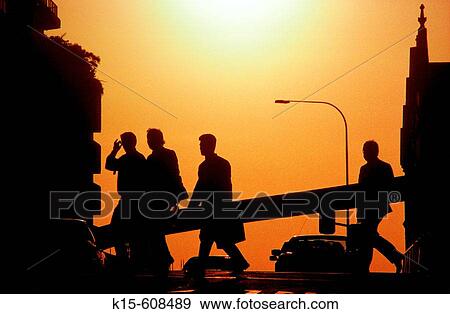 City workers crossing road View Large Photo Image Stock Photo - City workers crossing road. Fotosearch