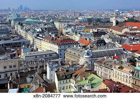 Cityscape from tower of St. Stephen's Cathedral (Stefansdom), Vienna, Austria. View Large Photo Image Stock Photo - Cityscape from tower of St. Stephen's Cathedral (Stefansdom), Vienna, Austria.. Fotosearch