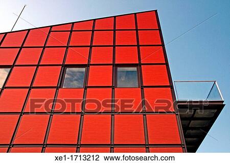 Stock Image - civic center, Campllong, Catalonia, Spain. Fotosearch