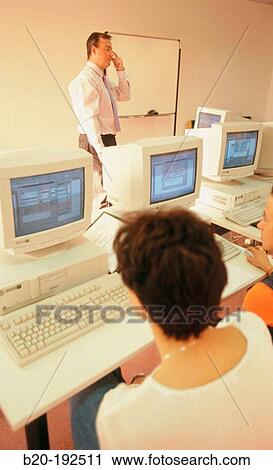 Classroom of computers, training at hospital View Large Photo Image Stock Image - Classroom of computers, training at hospital. Fotosearch