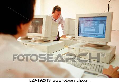 Classroom of computers, training at hospital View Large Photo Image Stock Image - Classroom of computers, training at hospital. Fotosearch