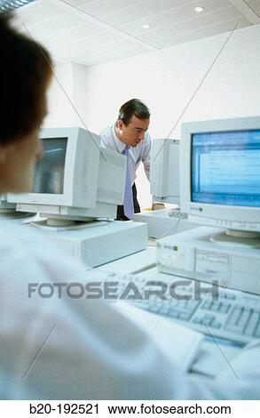 Classroom of computers, training at hospital View Large Photo Image Stock Image - Classroom of computers, training at hospital. Fotosearch