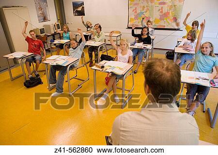 Classroom with students and teacher View Large Photo Image Stock Image - Classroom with students and teacher. Fotosearch