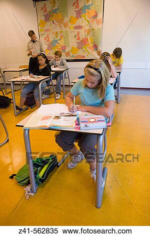 Classroom with students and teacher View Large Photo Image Stock Photography - Classroom with students and teacher. Fotosearch