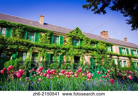 Claude Monet house and gardens, Giverny, France. View Large Photo Image Stock Image - Claude Monet house and gardens, Giverny, France.. Fotosearch