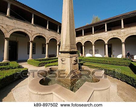 Stock Image - Claustro, Convento de Santa Clara. Guimaraes. Portugal.. Fotosearch