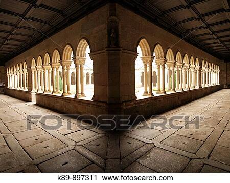 Claustro. Mosteiro de Sao Bento. Tirso. Portugal. View Large Photo Image Stock Image - Claustro. Mosteiro de Sao Bento. Tirso. Portugal.. Fotosearch