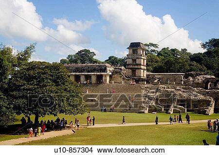 ClBsico Tard? o (600_900 d. C. ) el Palacio. Palenque. Chiapas. M? xico. View Large Photo Image Picture - ClBsico Tard? o (600_900 d. C. ) el Palacio. Palenque. Chiapas. M? xico.. Fotosearch