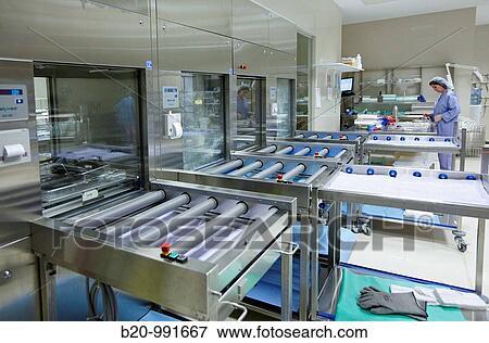 Cleaning surgical instruments, sterilization. Hospital Policlinica Gipuzkoa, San Sebastian, Donostia, Euskadi, Spain View Large Photo Image Stock Photo - Cleaning surgical instruments, sterilization. Hospital Policlinica Gipuzkoa, San Sebastian, Donostia, Euskadi, Spain. Fotosearch