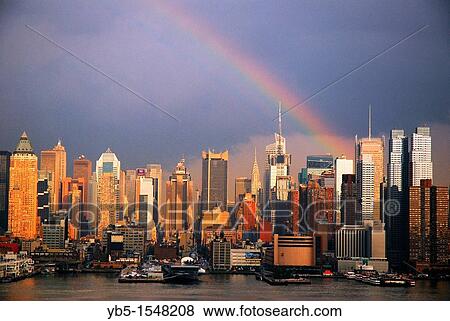 Stock Photo - Clearing Skies, New York. Fotosearch