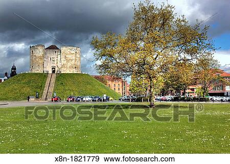 Clifford's Tower, York castle, York, North Yorkshire, England, UK View Large Photo Image Stock Photo - Clifford's Tower, York castle, York, North Yorkshire, England, UK. Fotosearch