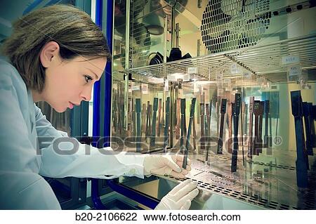 Stock Image - Climatic chamber. Laboratory corrosion and electrochemical. Energy and Environment Division. Tecnalia Research and Innovation. Donostia. San Sebastian. Gipuzkoa. Basque Country. Spain. Europe.. Fotosearch