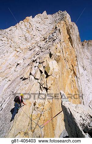 Climber on the West Ridge of Mt. Conness, Tuolumne Meadows area, Yosemite National Park, California View Large Photo Image Stock Image - Climber on the West Ridge of Mt. Conness, Tuolumne Meadows area, Yosemite National Park, California. Fotosearch