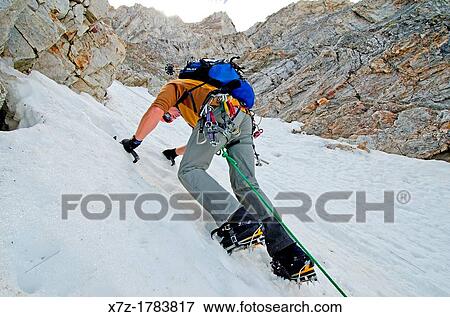 climbing The June Couloir on the North Face of Williams Peak high above the Sawtooth Valley in the Sawtooth Mountains near the town of Stanley in central Idaho View Large Photo Image Stock Photo - climbing The June Couloir on the North Face of Williams Peak high above the Sawtooth Valley in the Sawtooth Mountains near the town of Stanley in central Idaho. Fotosearch