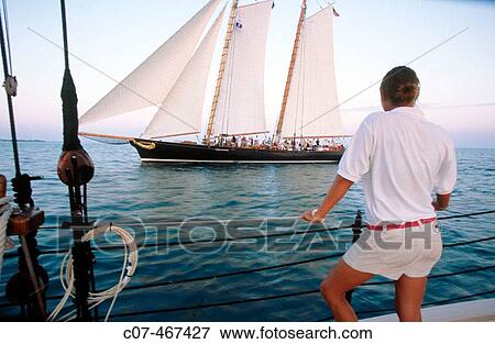 Stock Photo - Clipper cruise ship. Key West, Florida, USA. Fotosearch