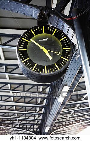 Clock on the platform of the station is in Paris View Large Photo Image Picture - Clock on the platform of the station is in Paris. Fotosearch