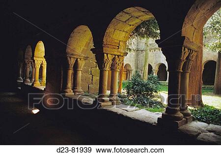 Cloister (10th century) of Sant Benet de Bages monastery, Sant Fruit's del Bages. Barcelona province, Catalonia, Spain View Large Photo Image Stock Photo - Cloister (10th century) of Sant Benet de Bages monastery, Sant Fruit's del Bages. Barcelona province, Catalonia, Spain. Fotosearch