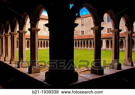 Cloister (14th-15th century) of the Couvent des Carmes -former Carmelite convent-, La Rochefoucauld, Charente, Poitou-Charentes, France View Large Photo Image Stock Photo - Cloister (14th-15th century) of the Couvent des Carmes -former Carmelite convent-, La Rochefoucauld, Charente, Poitou-Charentes, France. Fotosearch