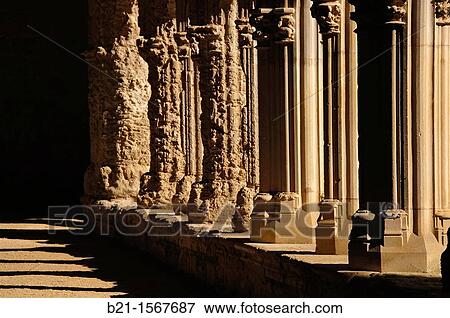 Cloister at La Romieu, Way of St James -Vezelay route-, Gers, Midi-Pyrenees, France View Large Photo Image Stock Photo - Cloister at La Romieu, Way of St James -Vezelay route-, Gers, Midi-Pyrenees, France. Fotosearch