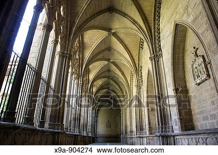 Cloister, Cathedral, Pamplona, Navarra, Spain View Large Photo Image Picture - Cloister, Cathedral, Pamplona, Navarra, Spain. Fotosearch