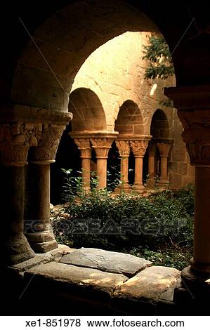 Cloister from? Sant Benet del Bages? monastery. Romanic style, 11th century. Catalonia. Spain. View Large Photo Image Stock Photo - Cloister from? Sant Benet del Bages? monastery. Romanic style, 11th century. Catalonia. Spain.. Fotosearch