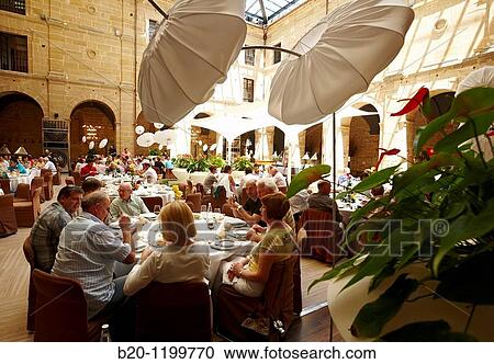 Cloister of Los Agustinos restaurant and hotel, Haro, La Rioja, Spain View Large Photo Image Stock Image - Cloister of Los Agustinos restaurant and hotel, Haro, La Rioja, Spain. Fotosearch