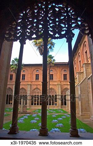 Cloister of the Knights. Santa Mar? a la Real Monastery, NBjera, La Rioja, Spain. View Large Photo Image Stock Photography - Cloister of the Knights. Santa Mar? a la Real Monastery, NBjera, La Rioja, Spain.. Fotosearch