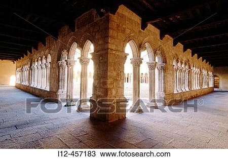 Cloister of the Santa Mar? a la Real convent, Nieva. Segovia province, Castilla-Le? n, Spain View Large Photo Image Stock Image - Cloister of the Santa Mar? a la Real convent, Nieva. Segovia province, Castilla-Le? n, Spain. Fotosearch