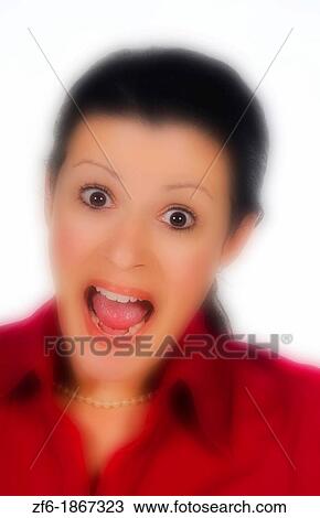 Close up abstract of attractive businesswoman in red showing lots of emotion of anger stress frustration stern screaming and disappointment View Large Photo Image Stock Image - Close up abstract of attractive businesswoman in red showing lots of emotion of anger stress frustration stern screaming and disappointment. Fotosearch