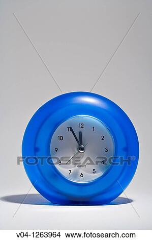 Close up of a blue alarm-clock View Large Photo Image Picture - Close up of a blue alarm-clock. Fotosearch