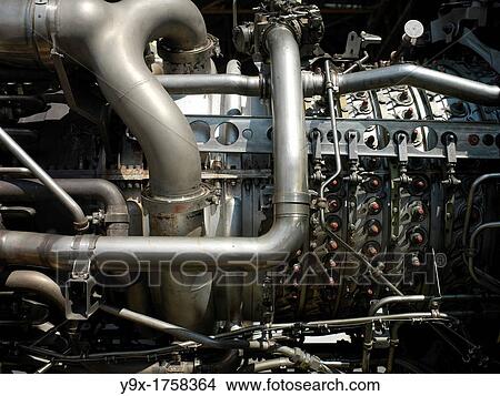Close up of a turbine from a commercial aircraft at a maintenance facility in the SIA Engineering Company in Singapore View Large Photo Image Picture - Close up of a turbine from a commercial aircraft at a maintenance facility in the SIA Engineering Company in Singapore. Fotosearch