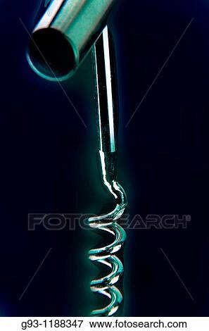 Close-up of cork screw View Large Photo Image Stock Photo - Close-up of cork screw. Fotosearch
