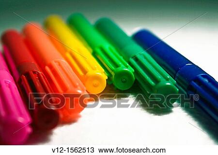 Close-up of felt tip pens Color markers View Large Photo Image Stock Image - Close-up of felt tip pens Color markers. Fotosearch