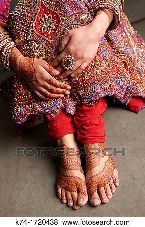 Close up of hand and foot mehndi View Large Photo Image Stock Photo - Close up of hand and foot mehndi. Fotosearch