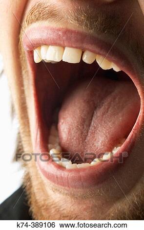Close Up Of Man's Open Mouth View Large Photo Image Stock Photograph - Close Up Of Man's Open Mouth. Fotosearch