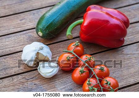 Stock Image - Close up of several vegetables. Fotosearch