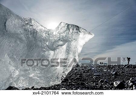 Close-up of stranded small icebergs on Jokulsarlon beach shore. Iceland. View Large Photo Image Picture - Close-up of stranded small icebergs on Jokulsarlon beach shore. Iceland.. Fotosearch