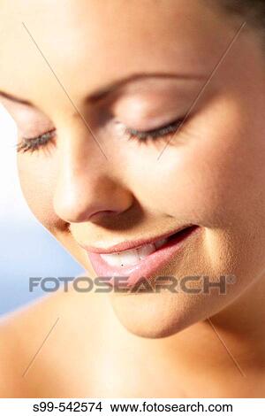 close-up of woman's face View Large Photo Image Picture - close-up of woman's face. Fotosearch