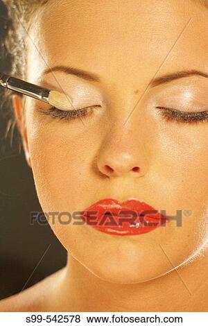 Close-up of woman's face View Large Photo Image Stock Photo - Close-up of woman's face. Fotosearch