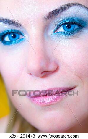 Close-up of young woman face View Large Photo Image Stock Image - Close-up of young woman face. Fotosearch
