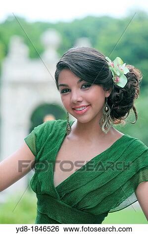 Close up of young woman smailing, Vizcaya Park, Miami, Florida, USA View Large Photo Image Stock Photograph - Close up of young woman smailing, Vizcaya Park, Miami, Florida, USA. Fotosearch