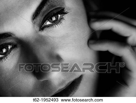 Close-up portrait of a beautiful young blonde. White and black. View Large Photo Image Stock Image - Close-up portrait of a beautiful young blonde. White and black.. Fotosearch
