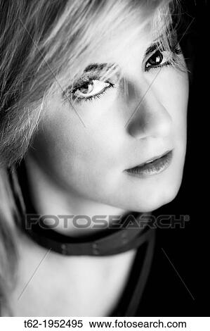 Close-up portrait of a beautiful young blonde. White and black. View Large Photo Image Stock Photography - Close-up portrait of a beautiful young blonde. White and black.. Fotosearch