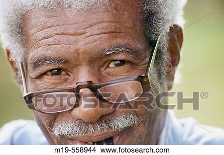 Picture - close-up portrait of a senior man. Fotosearch