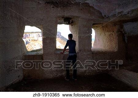 Stock Photography - Close-up view of the kenassas? ufut Qale, Chufut-Kale Jewish Fortress, cave city Crimea, Ukraine, Eastern Europe. Fotosearch