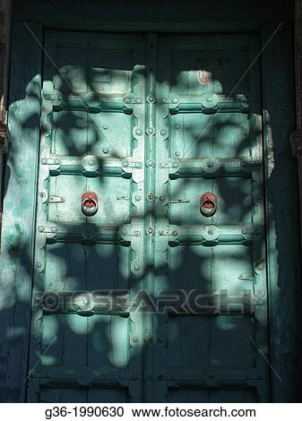 Closed wooden door in Jodhpur, Rajasthan, India. View Large Photo Image Stock Image - Closed wooden door in Jodhpur, Rajasthan, India.. Fotosearch