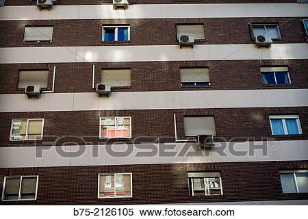 Closeup of a facade of an apartment building in the city of Granada. Province of Granada, Andalucia, Spain, Europe. View Large Photo Image Stock Photography - Closeup of a facade of an apartment building in the city of Granada. Province of Granada, Andalucia, Spain, Europe.. Fotosearch