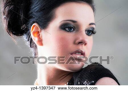 Closeup of a fashion model View Large Photo Image Stock Photo - Closeup of a fashion model. Fotosearch