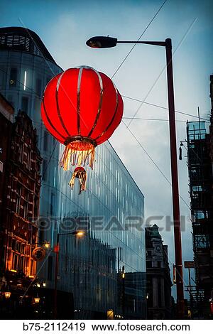 Closeup of chinese red lantern at sunset in China Town, Soho, London, England, UK, Europe. View Large Photo Image Stock Photo - Closeup of chinese red lantern at sunset in China Town, Soho, London, England, UK, Europe.. Fotosearch
